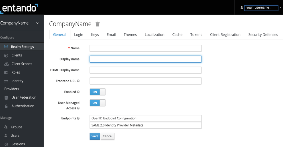 Entando Identity Management System